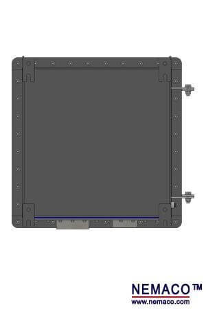 BACK VIEW OF NEMA 6 IP67 RATING ALUMINUM ENCLOSURE FOR ELECTRICAL EQUIPMENT