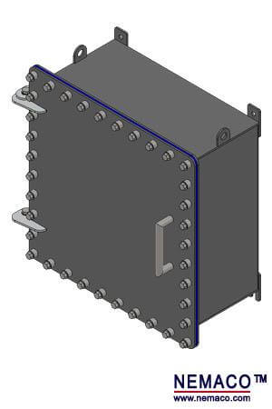 ISOMETRIC VIEW OF NEMA 6 ALUMINUM ENCLOSURE