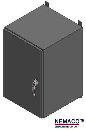 Custom-built NEMA 4X wall mount with JIC latched door